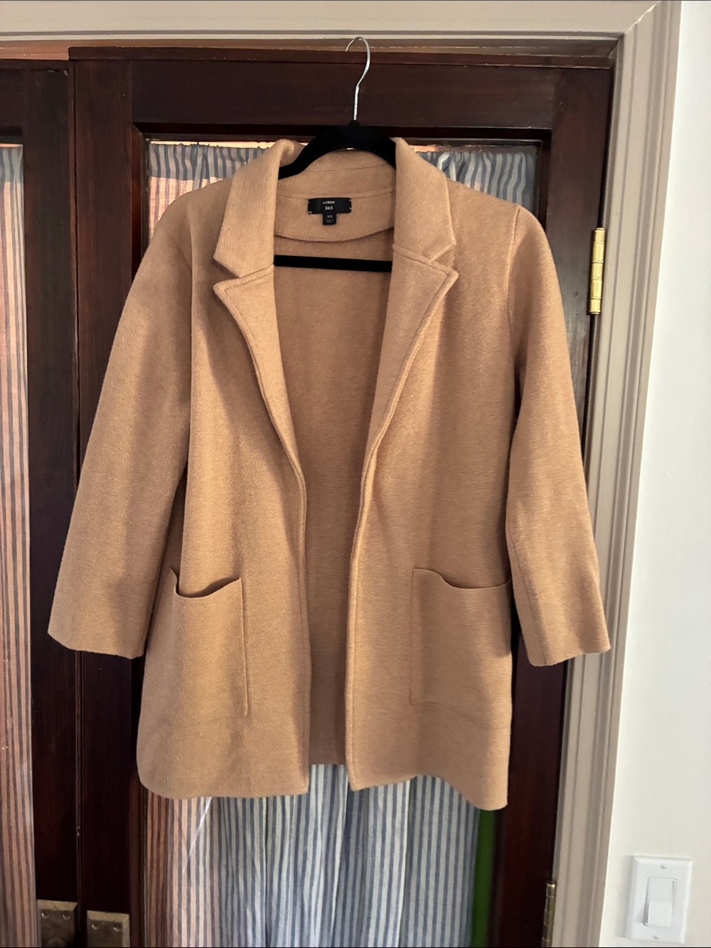 J. Crew Camel Open-Front Blazer Jacket